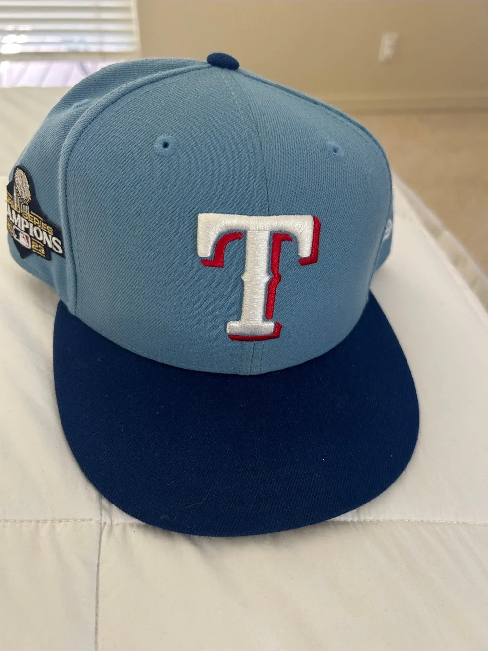 Texas Rangers Light Blue & Navy Hat